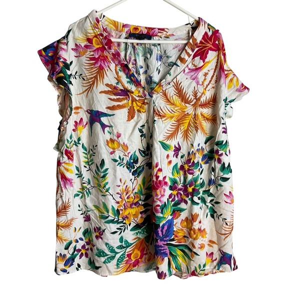 RACHEL Rachel Roy Vibrant Floral Blouse - Picture 1 of 8